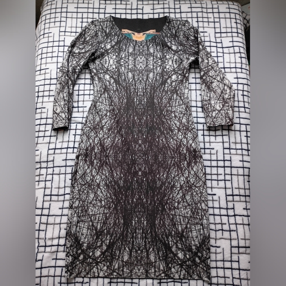 Animapop Reversible Elegant Multicolor Geometric Dress Bodycon Size Unknown
